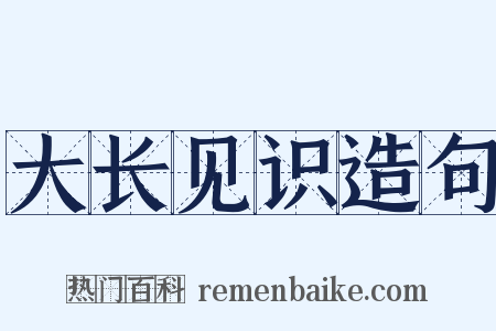 大长见识造句是什么意思的图片